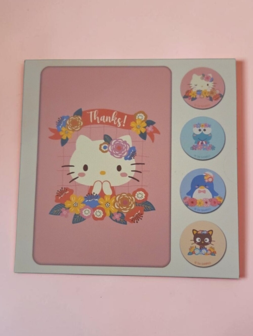 Sanrio Hello Kitty Thank You Card Set Box - White/Pink, NIB